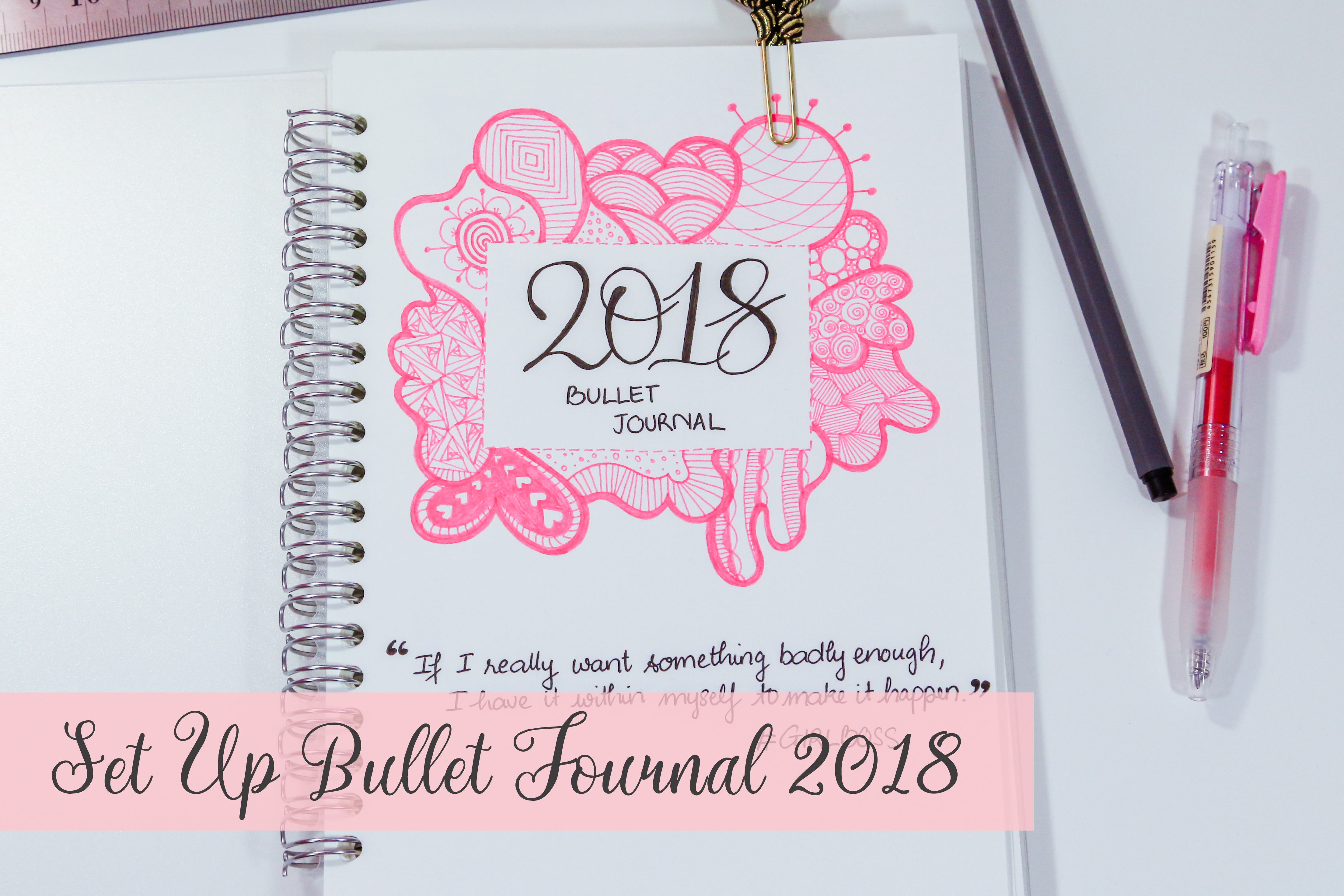 2018 Bullet Journal Flip Through - 2018 Set Up - Joliecious