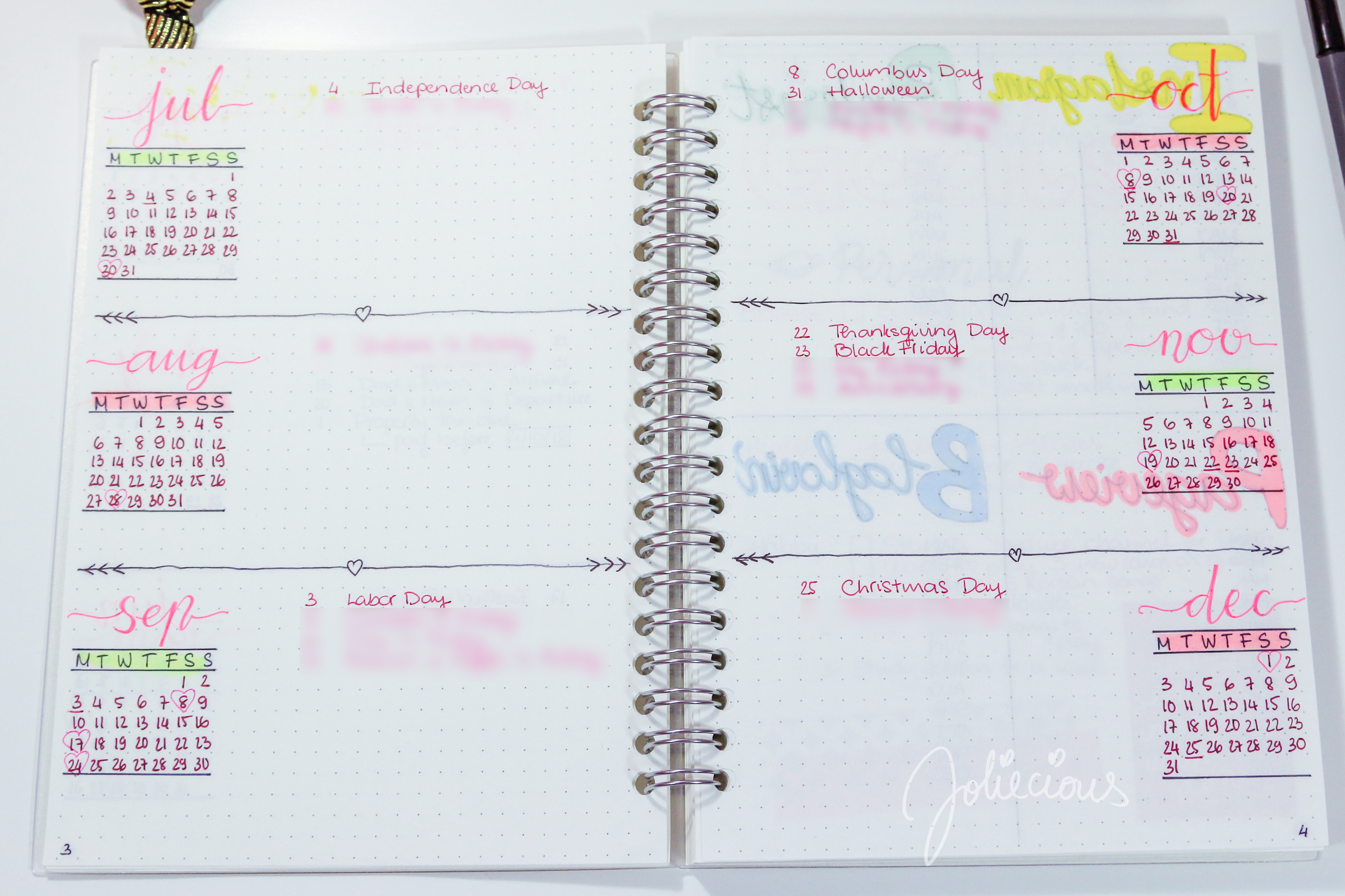 2018 Bullet Journal Flip Through - 2018 Set Up - Joliecious