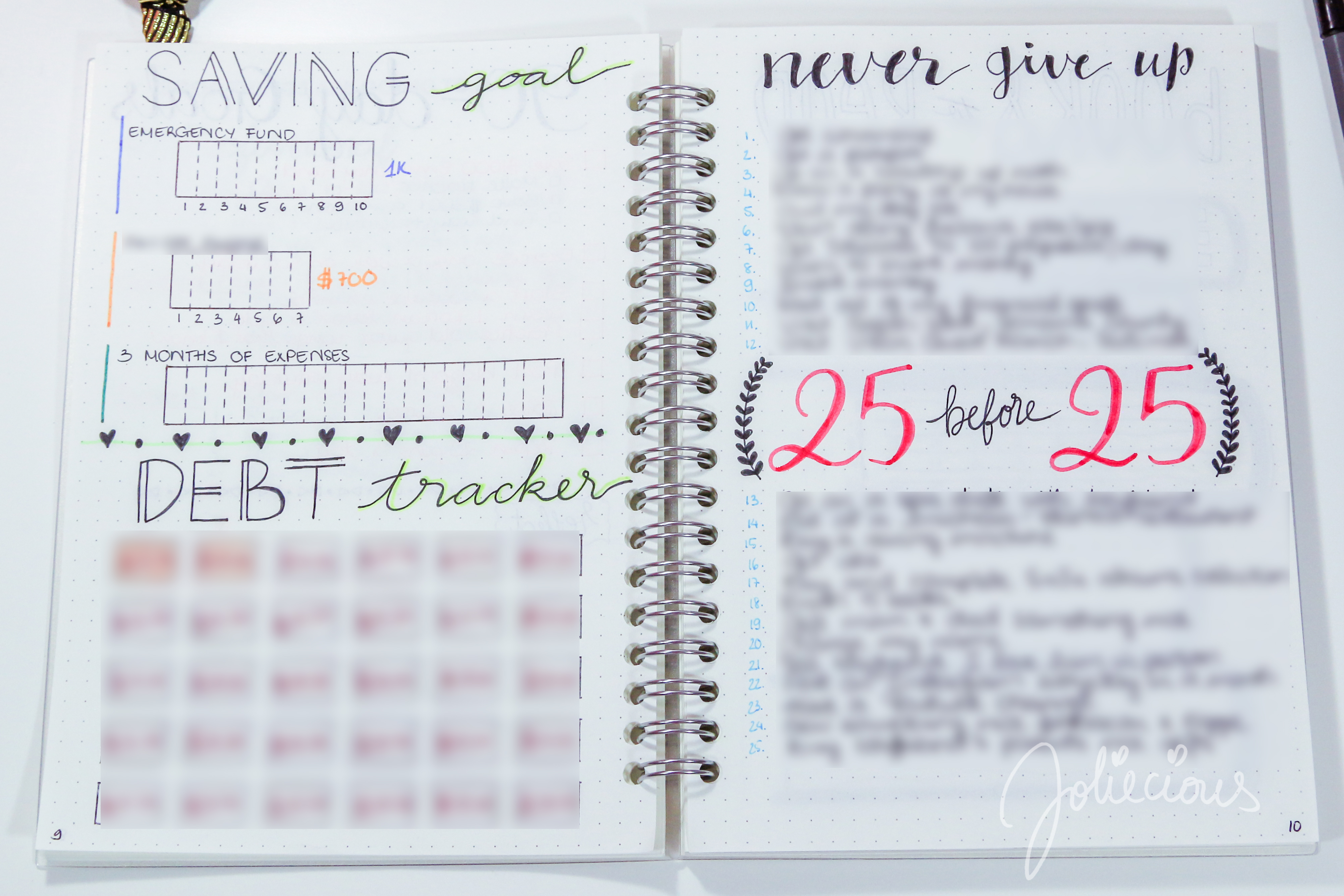 Bullet Journal Flip Through - 2018 Set Up - Joliecious