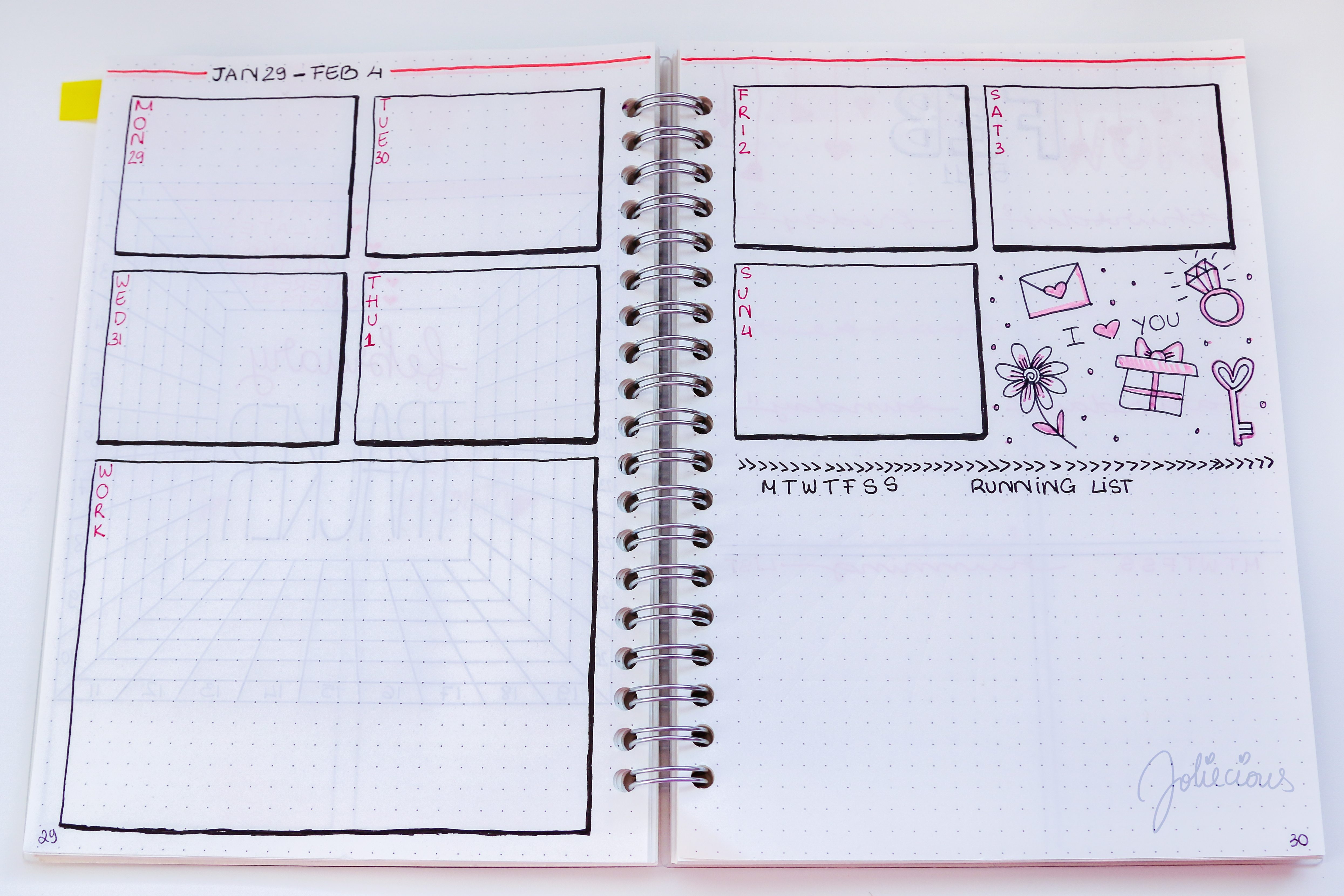 February 2018 Bullet Journal Set Up