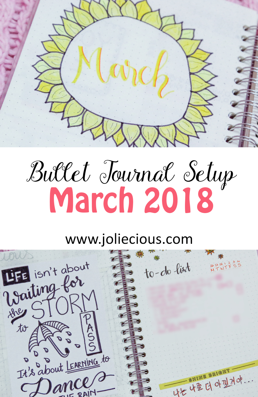 march 2018 bullet journal
