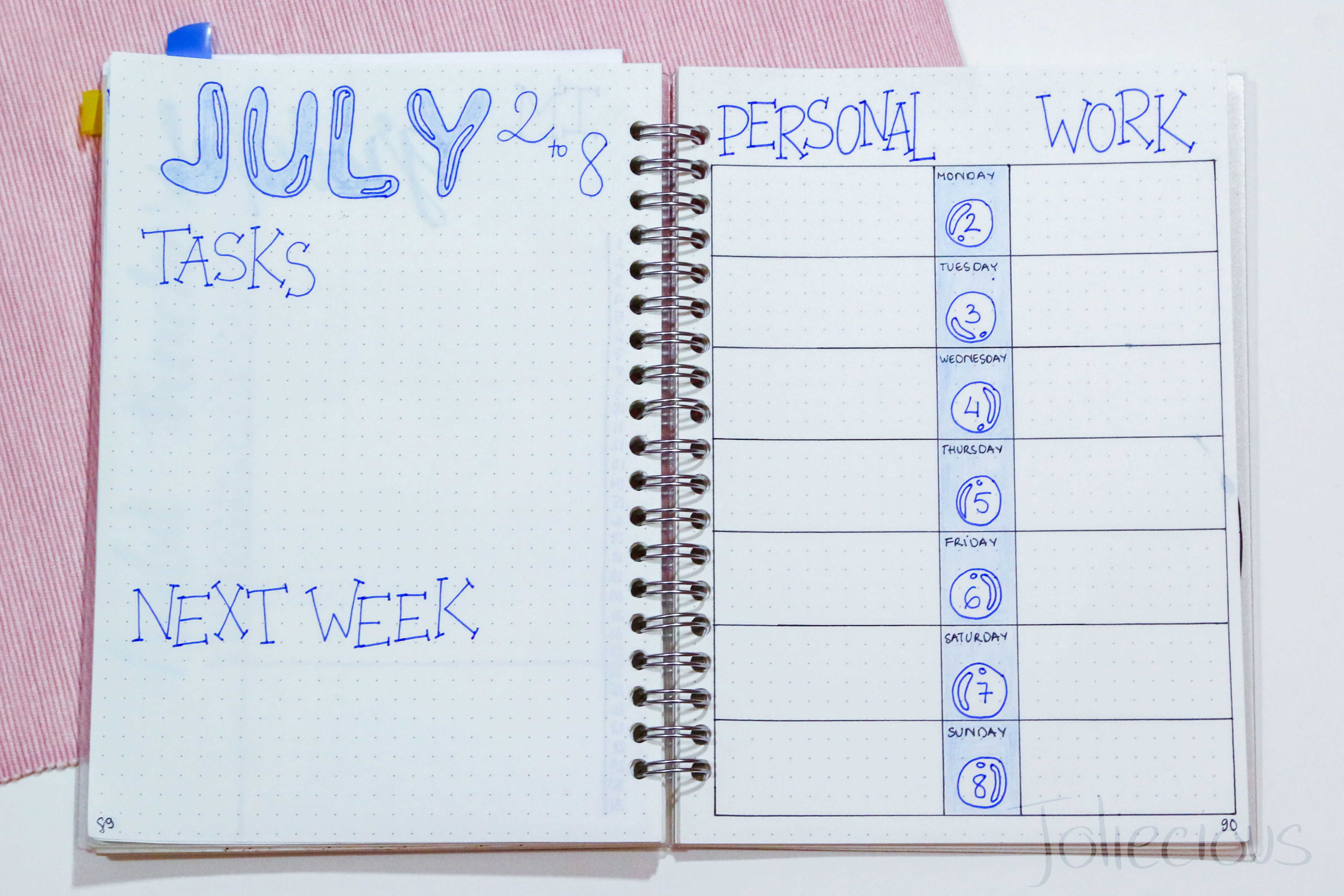 july 2018 bullet journal setup plan with me 