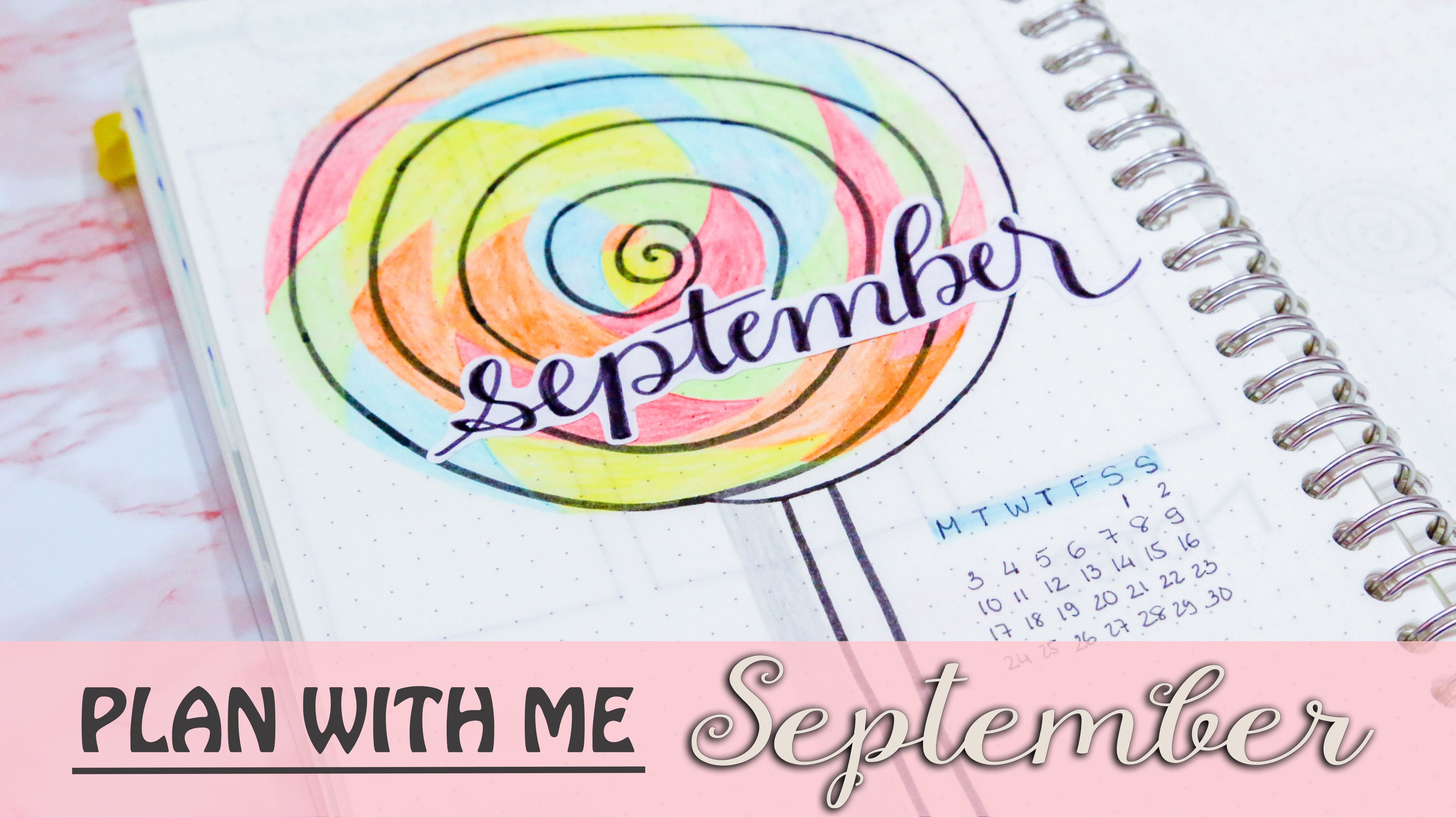 September 2018 Bullet Journal Setup