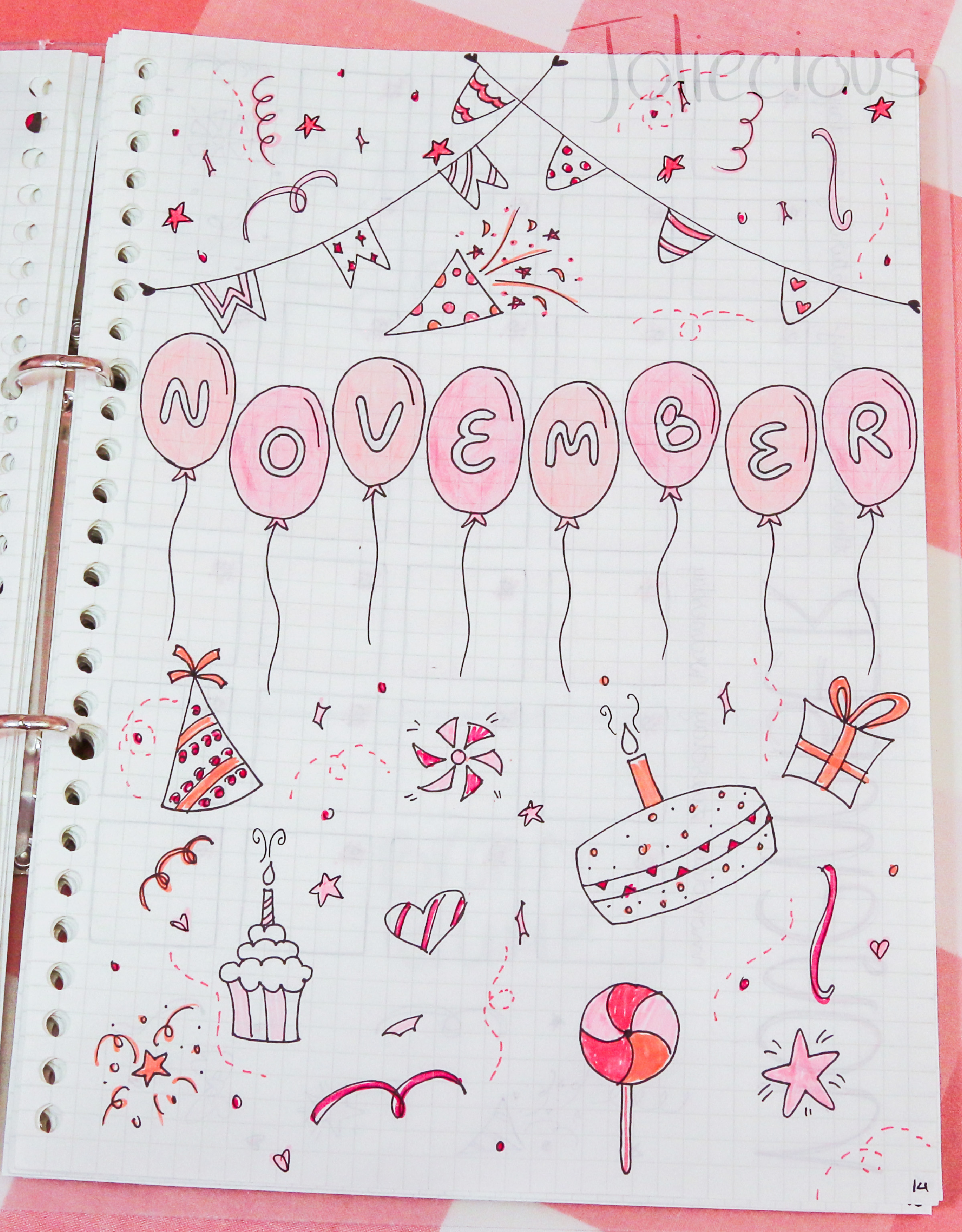 plan with me november bullet journal setup