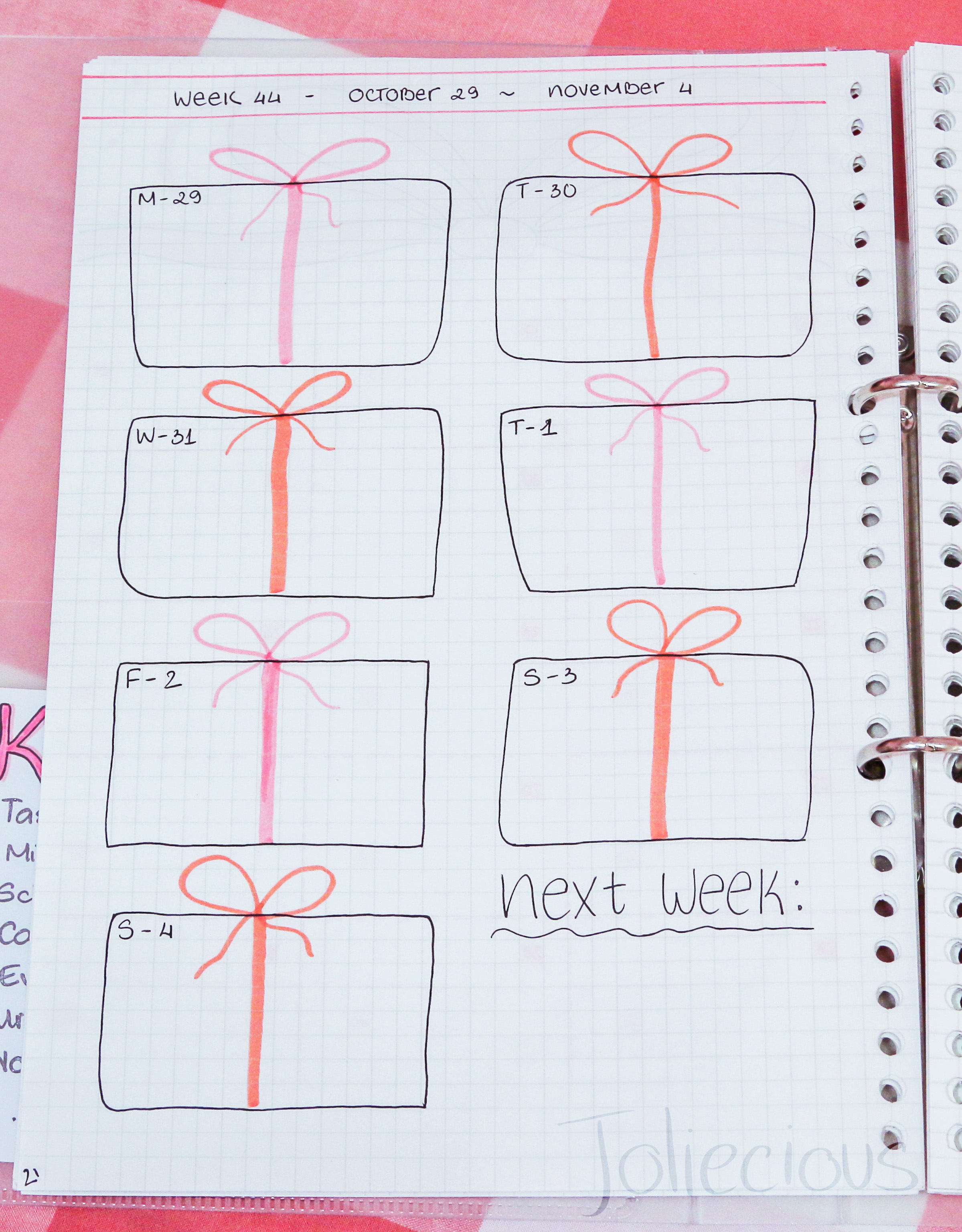 plan with me november bullet journal setup