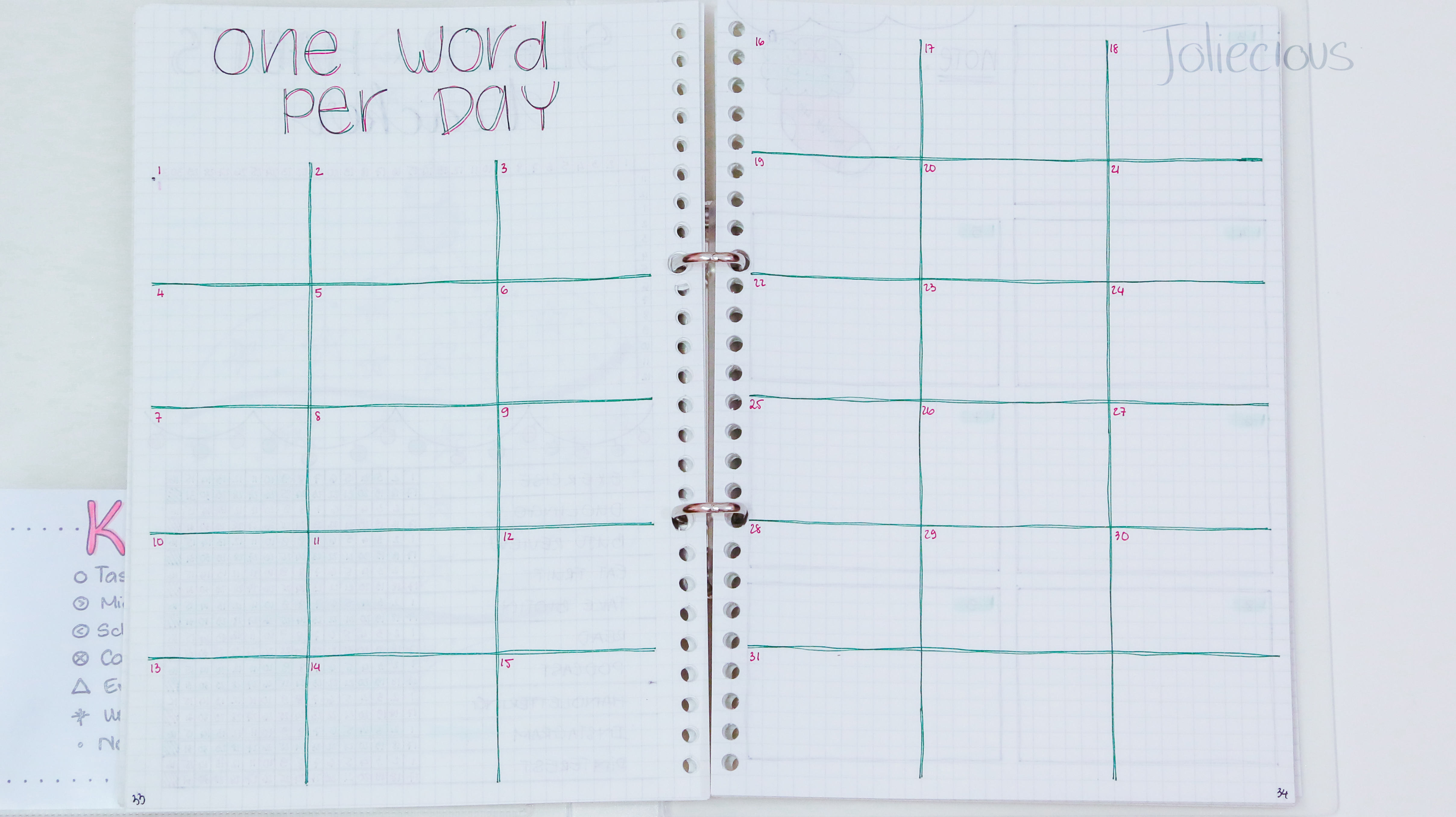 December Bullet Journal Setup