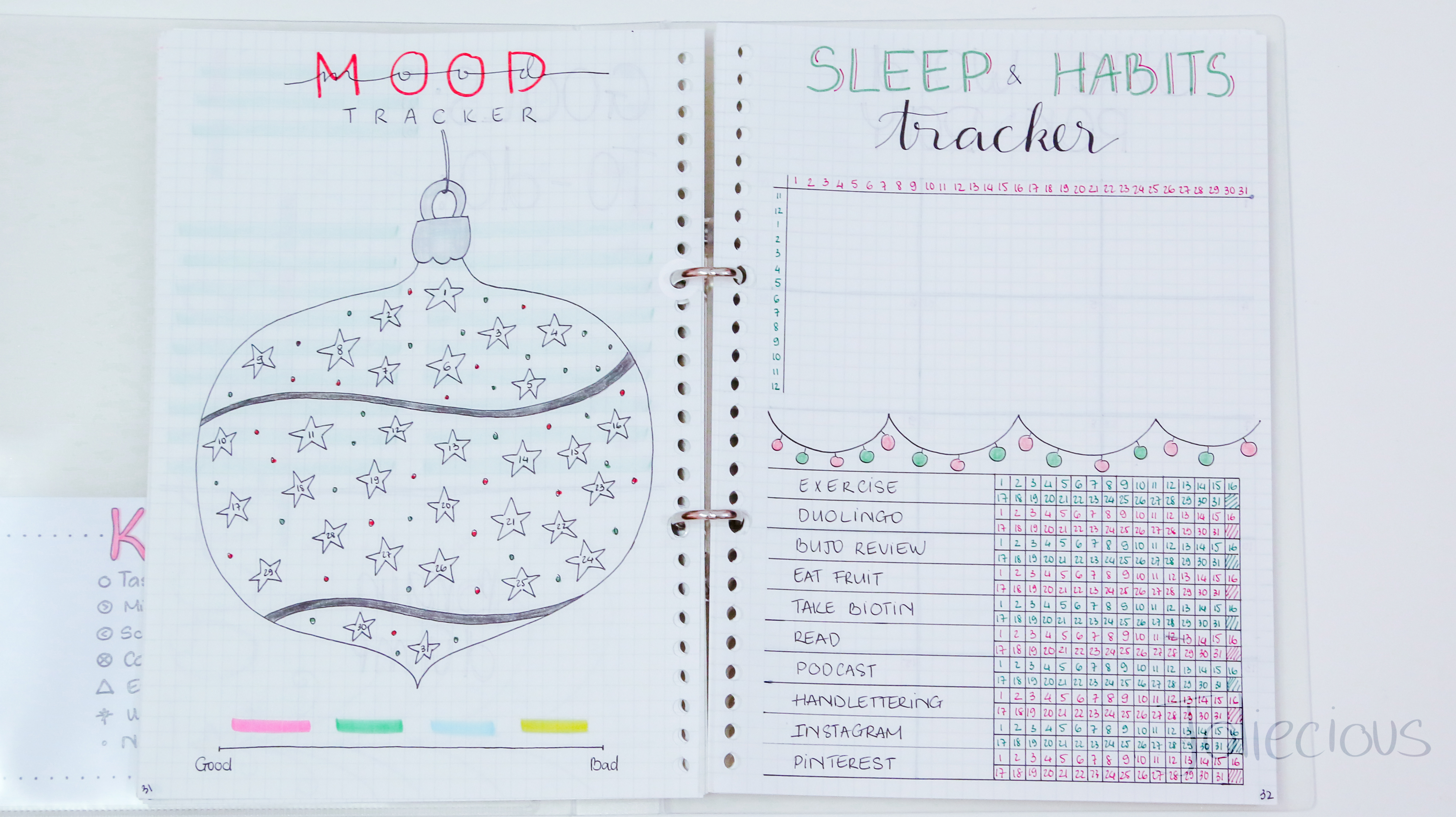 December Bullet Journal Setup