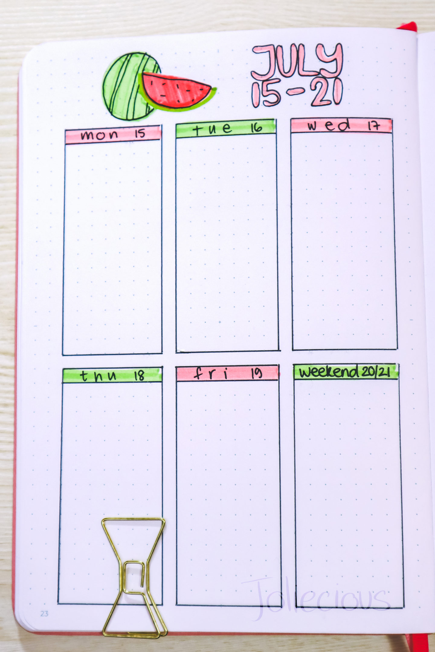 Bullet Journal Weekly Layouts