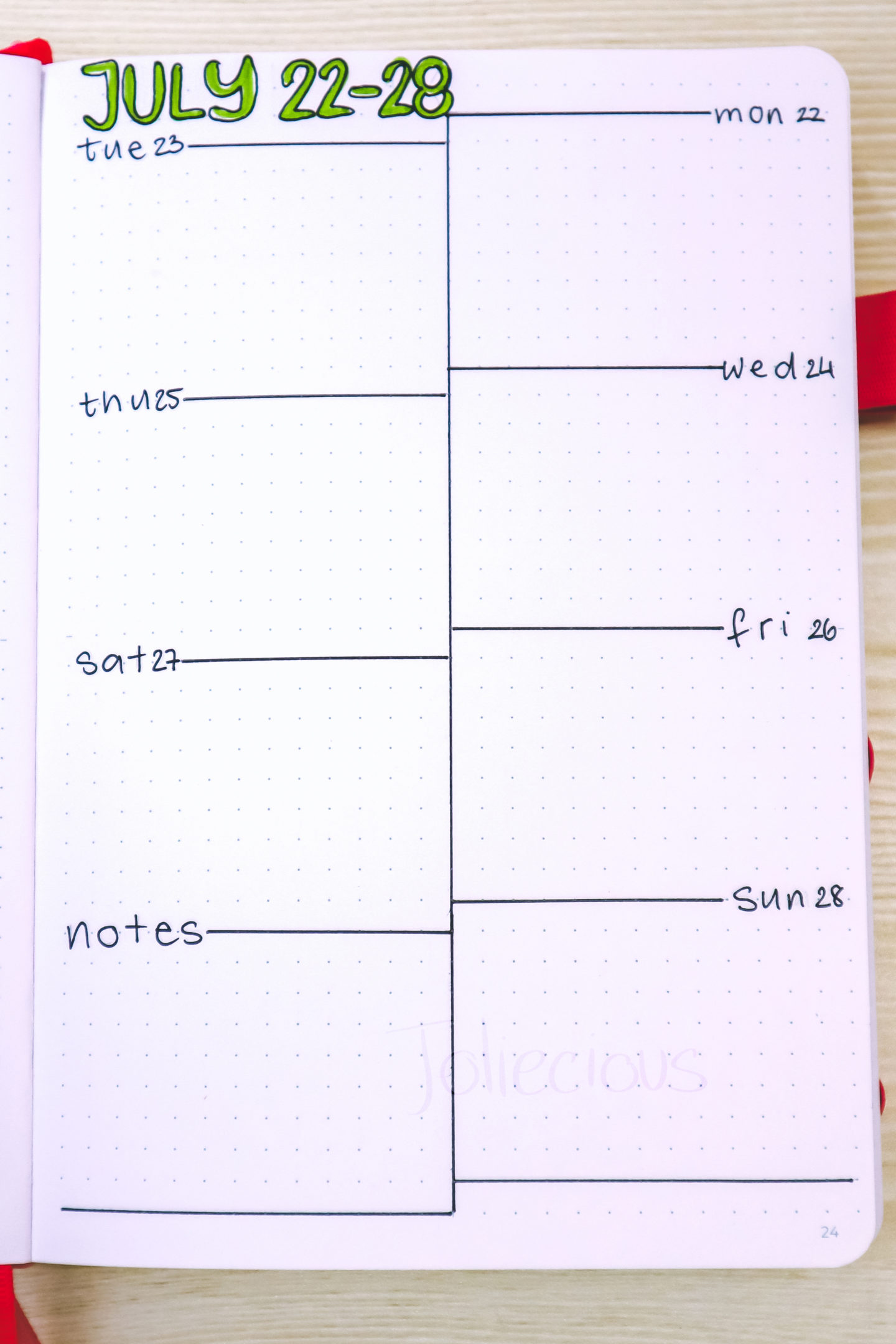 Bullet Journal Weekly Layouts