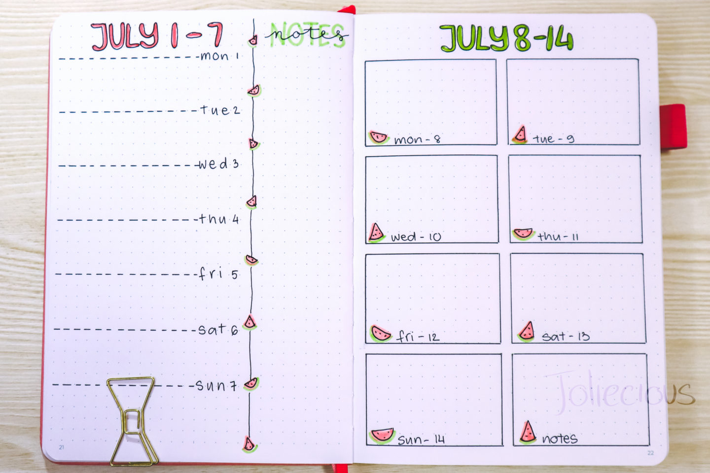 Bullet Journal Weekly Layouts