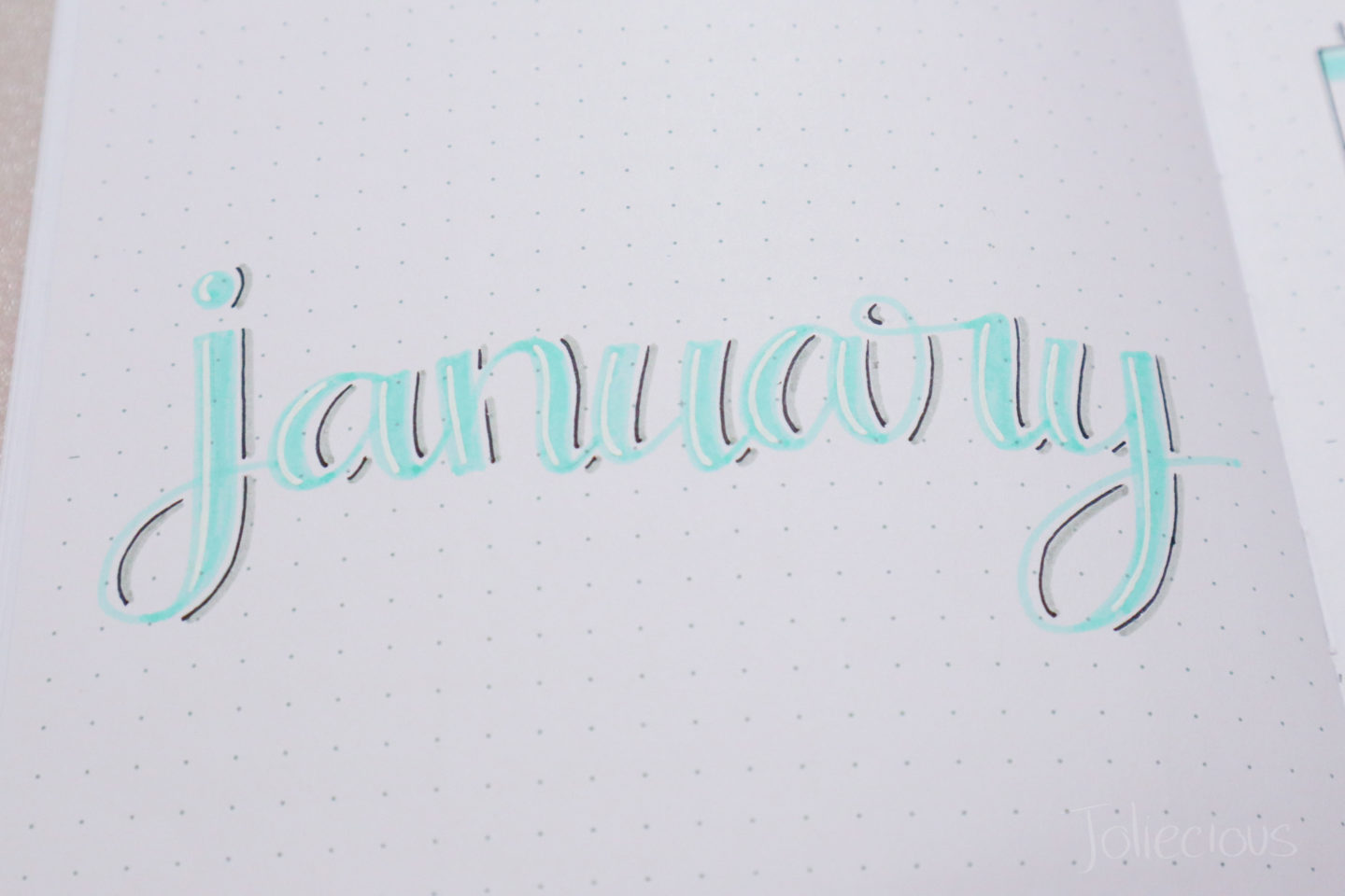 january 2020 bullet journal setup