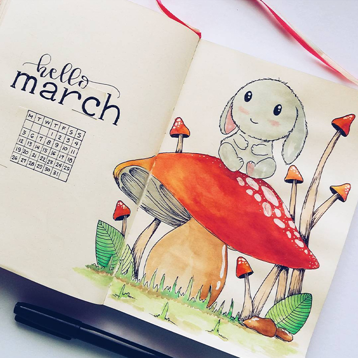 march bullet journal ideas