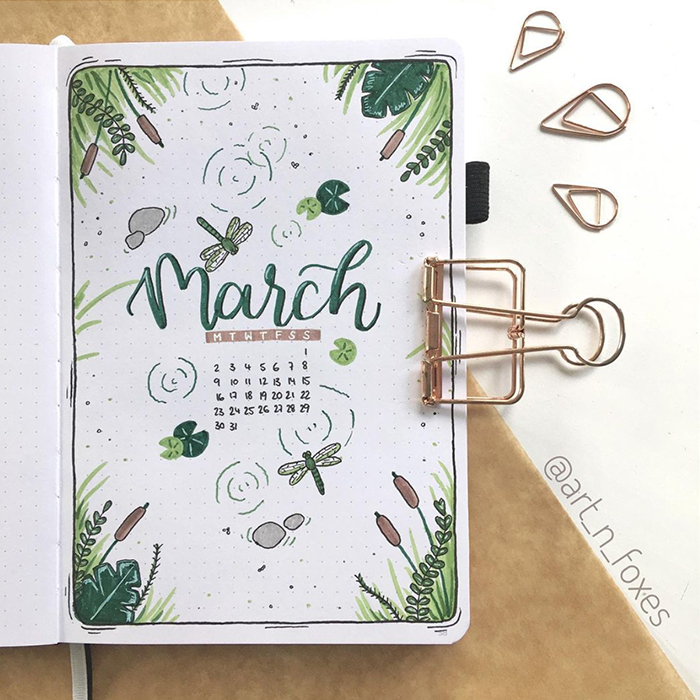 march bullet journal ideas