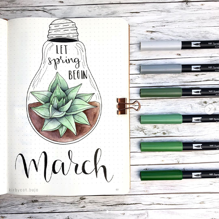 march bullet journal ideas