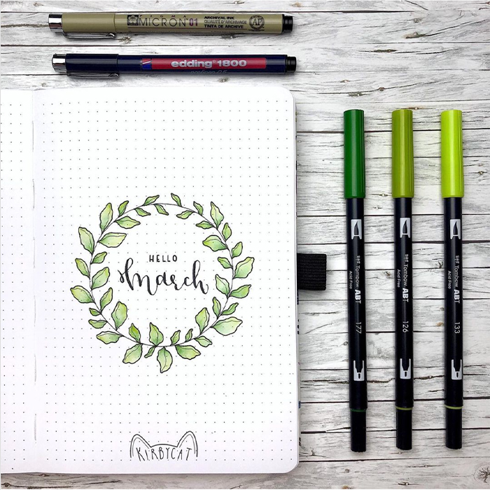 march bullet journal ideas