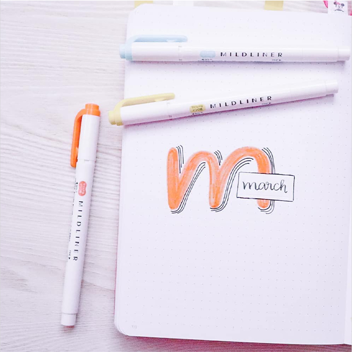 march bullet journal ideas