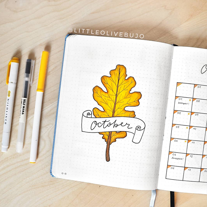 october bullet journal ideas