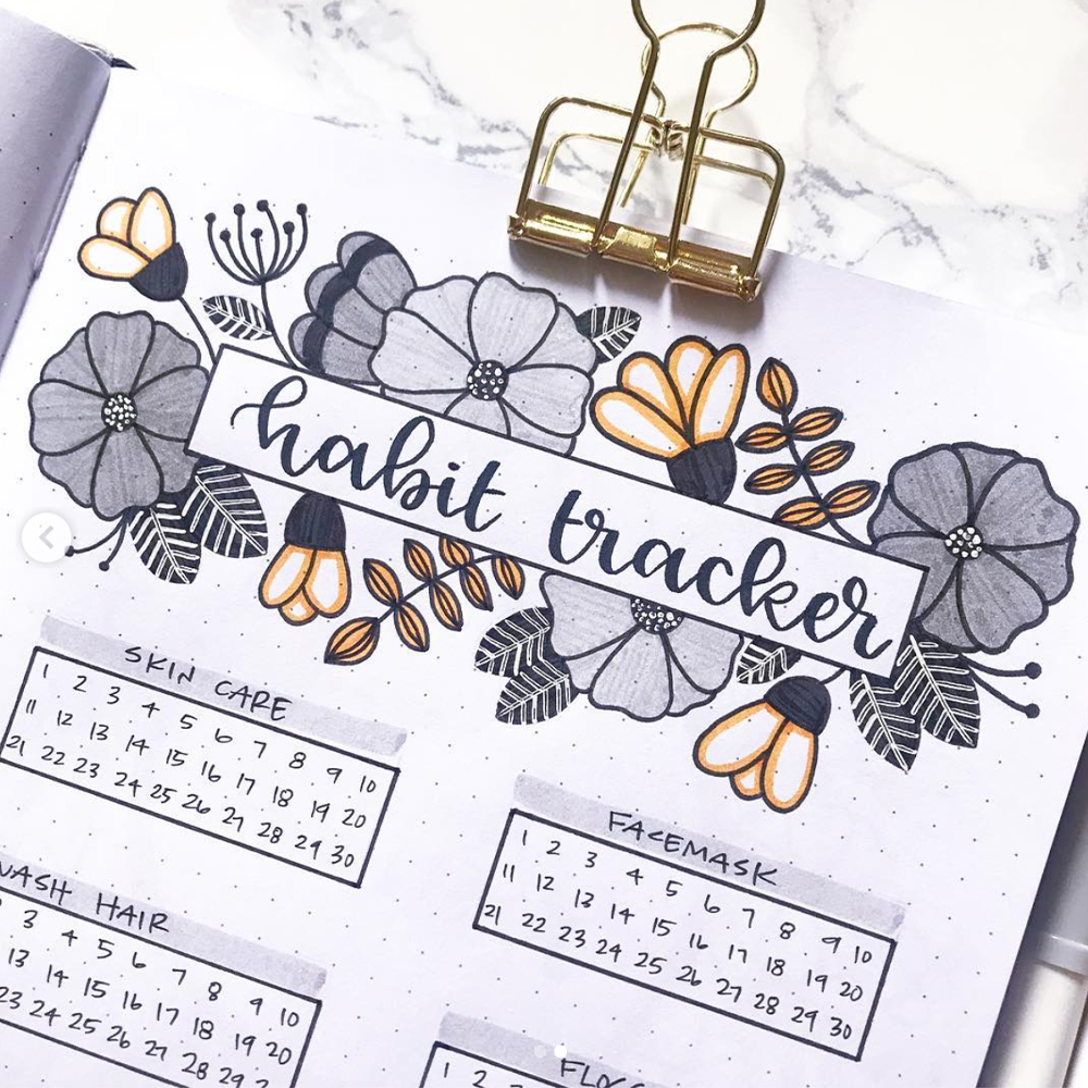 Habit Tracker Ideas For Your Bullet Journal Joliecious