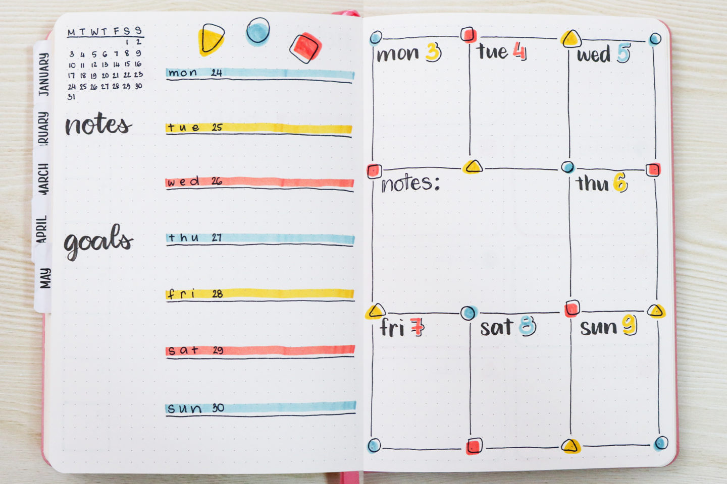 15-bullet-journal-weekly-spreads-one-page-two-page-layouts