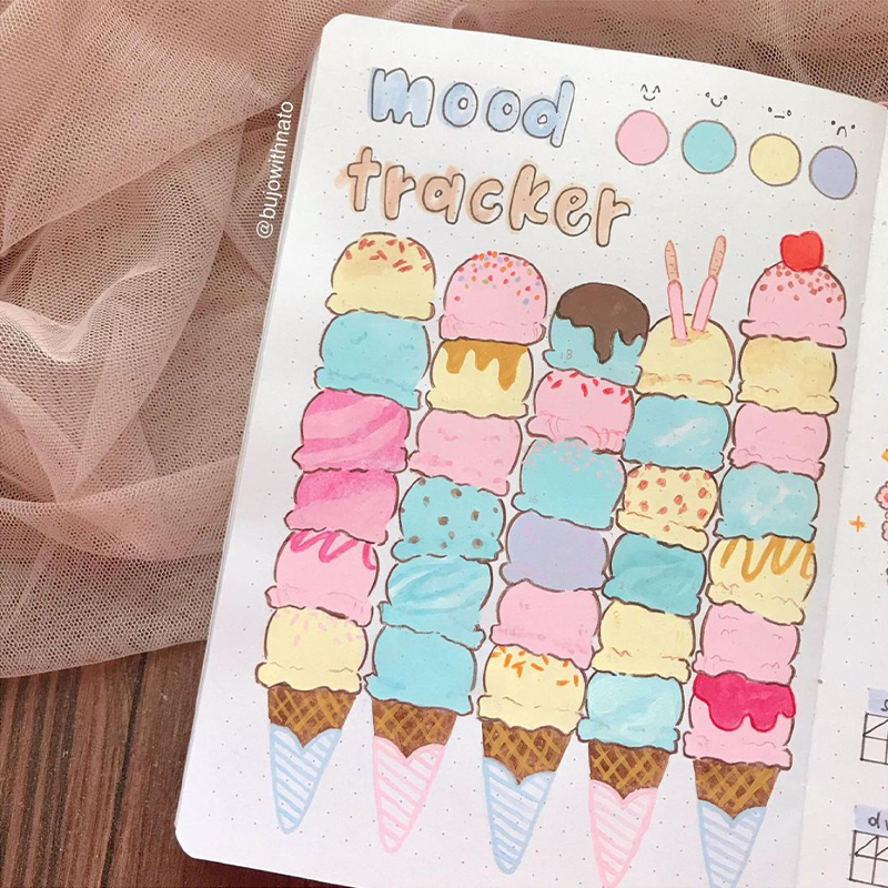 bullet journal mood tracker ideas