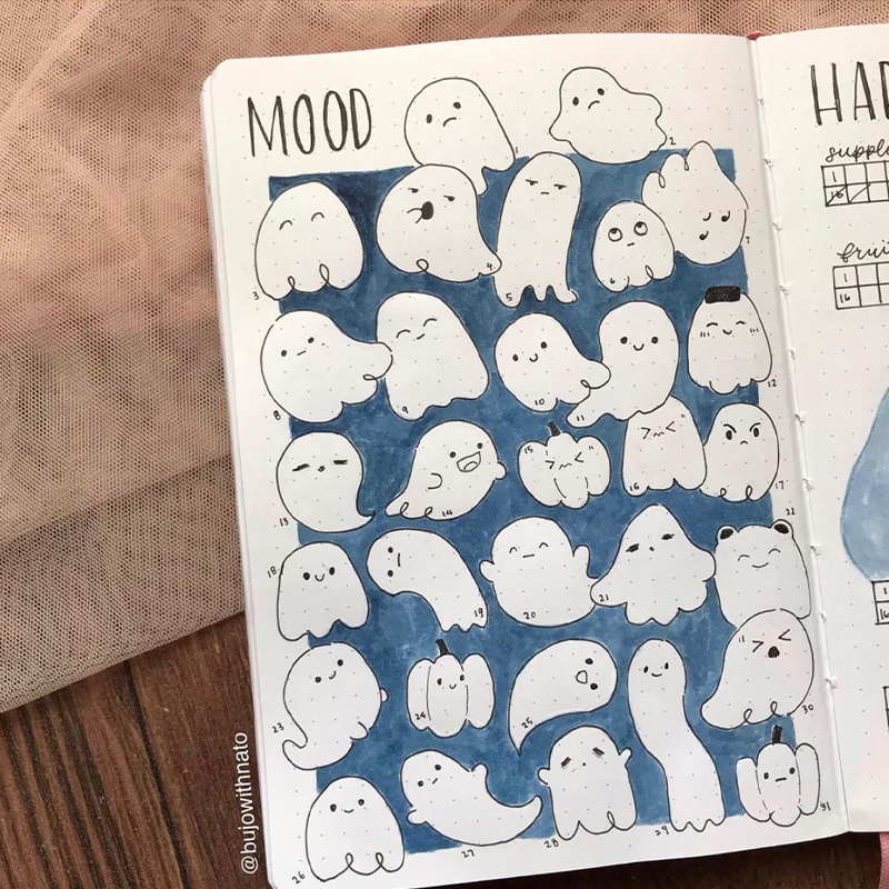 bullet journal mood tracker ideas