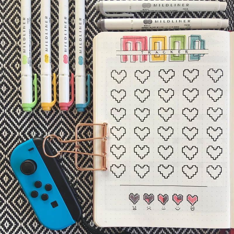 bullet journal mood tracker ideas