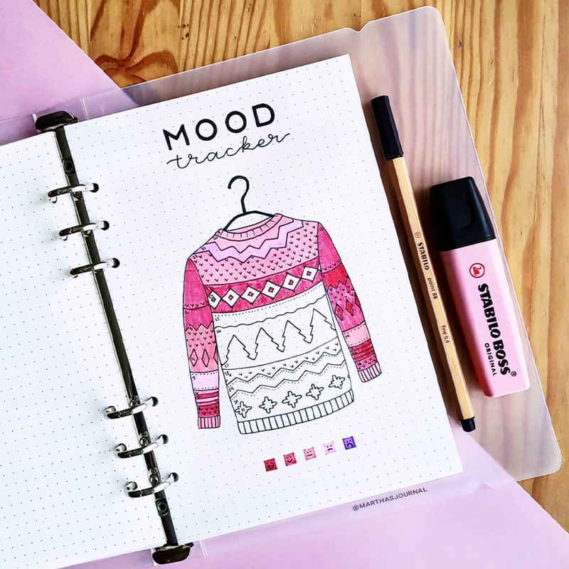 bullet journal mood tracker ideas