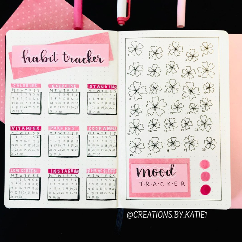 bullet journal mood tracker ideas