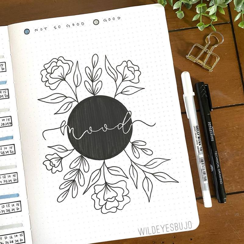 bullet journal mood tracker ideas