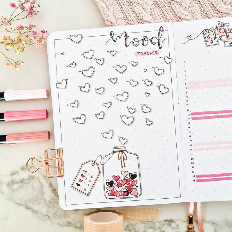bullet journal mood tracker ideas