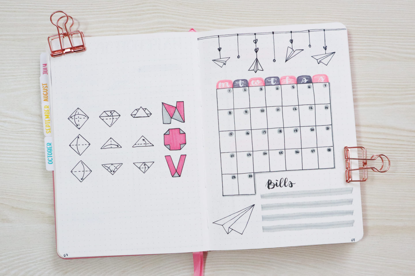 november 2021 bullet journal setup